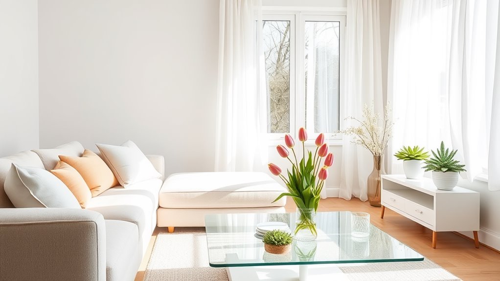 spring minimalist living room ideas