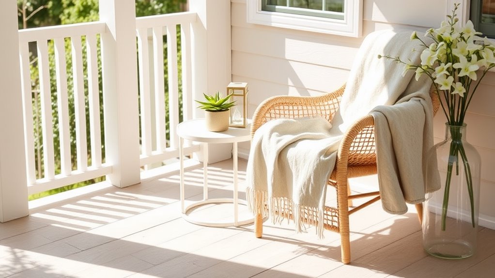 spring minimalist porch decor