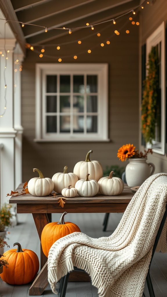 stylish autumn pumpkin arrangements