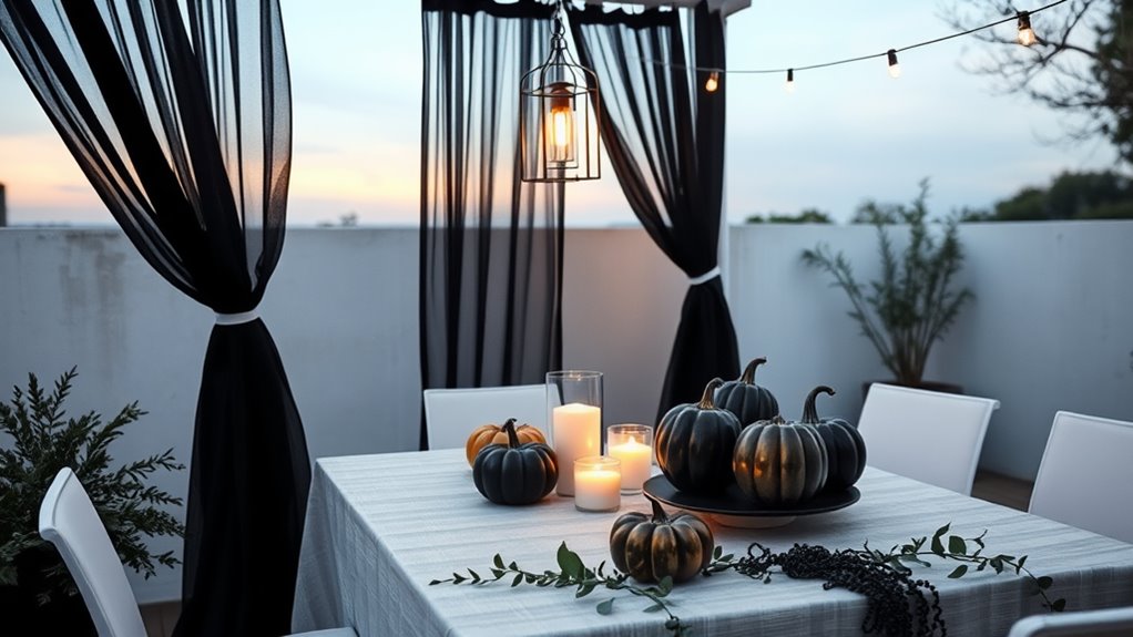stylish halloween patio decor