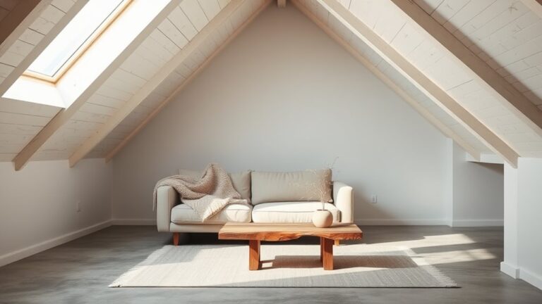 stylish minimalist attic decor