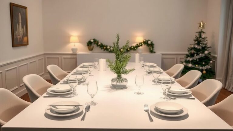 stylish minimalist christmas dining