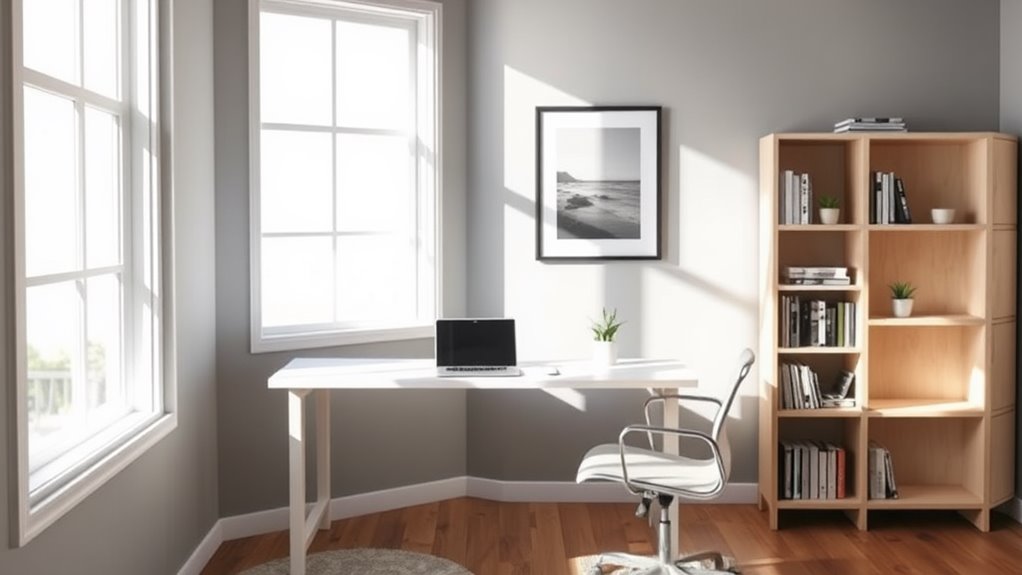 stylish minimalist study decor