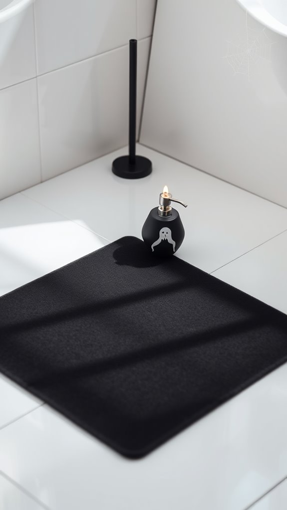 stylish monochrome bath accessory