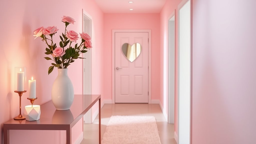 stylish valentine s day hallway decor