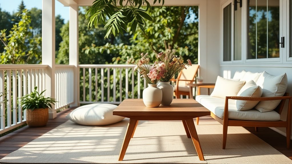 summer porch minimalist decor