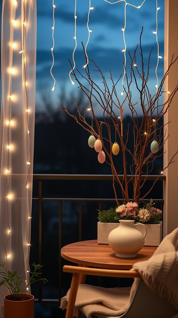 twinkling decorative string lights