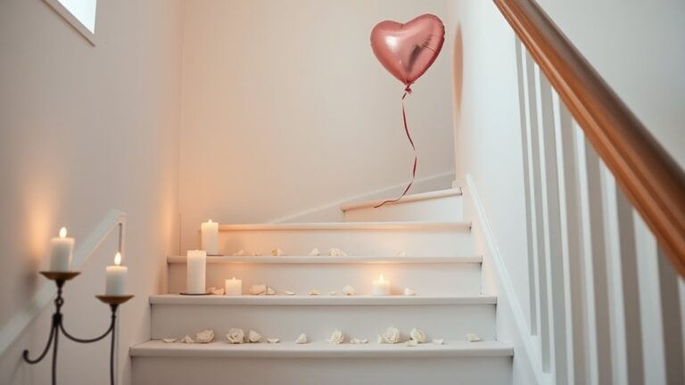 valentine s day staircase decor