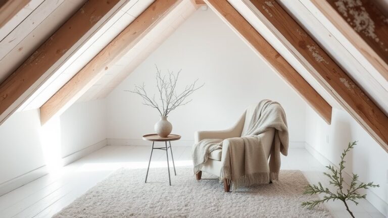 winter attic minimalist decor