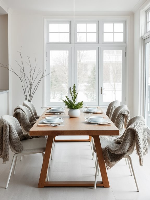 winter dining room decor