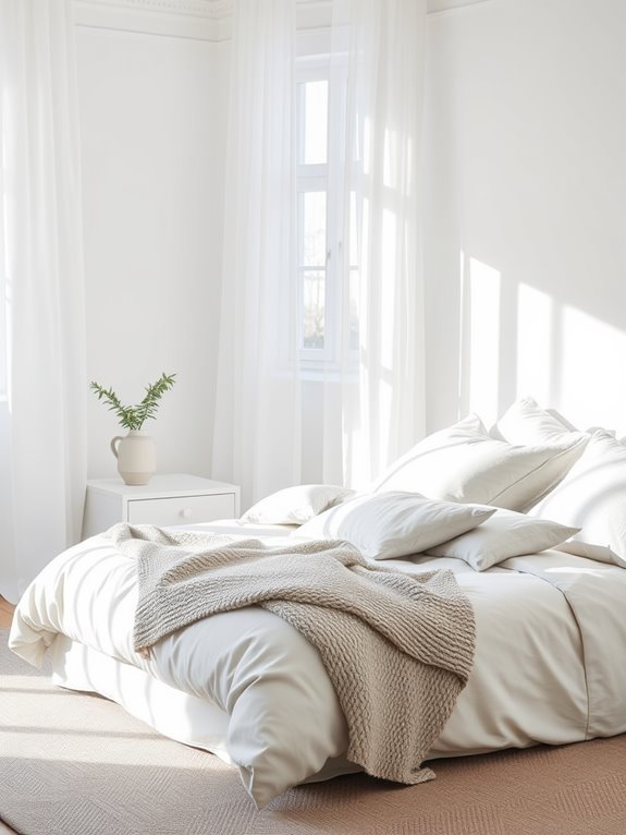 winter minimalist bedroom decor