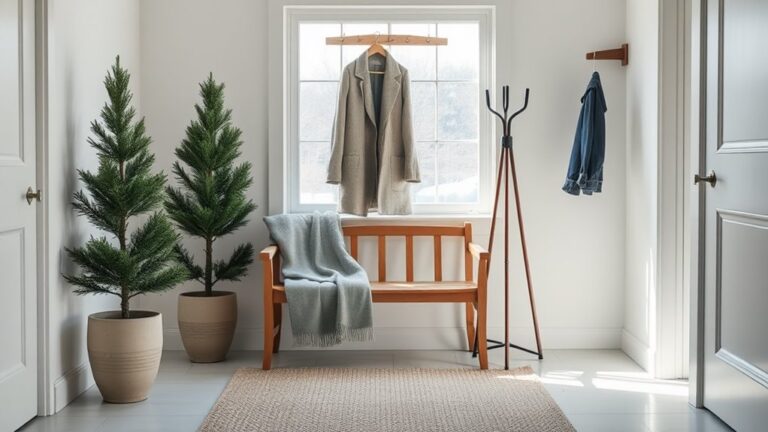 winter minimalist entryway decor