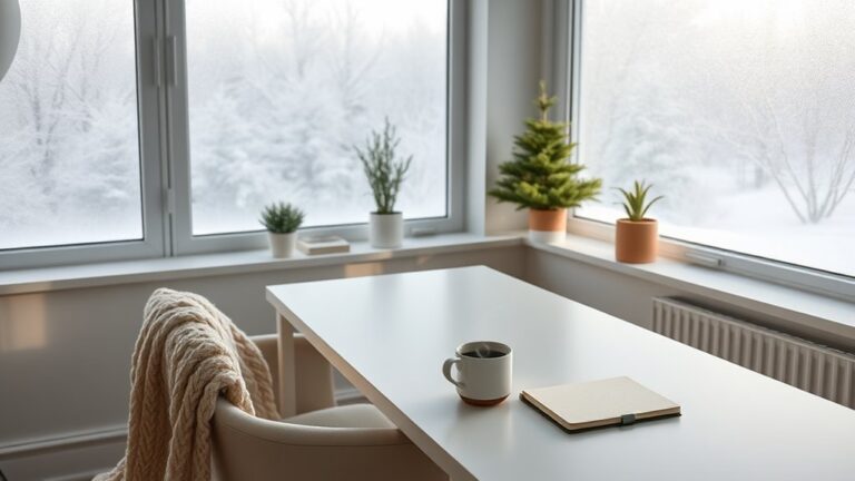 winter minimalist office decor