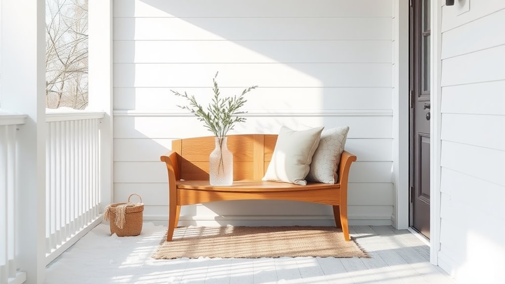 winter minimalist porch decor