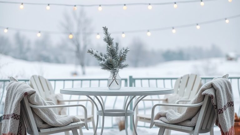 winter patio minimalist decor