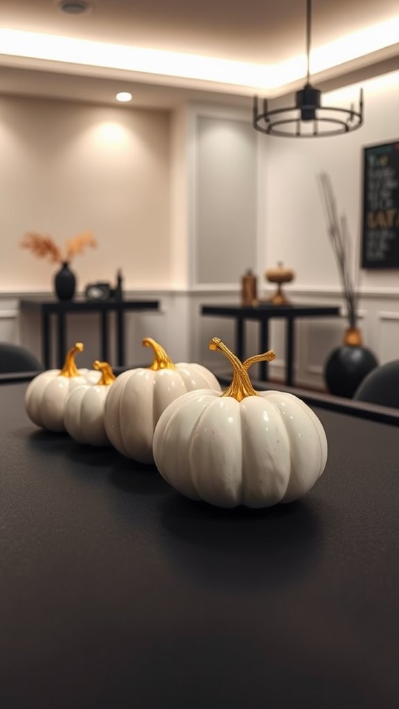 chic autumn pumpkin decor