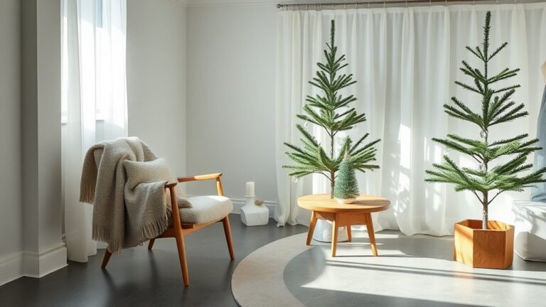 chic minimalist christmas basement