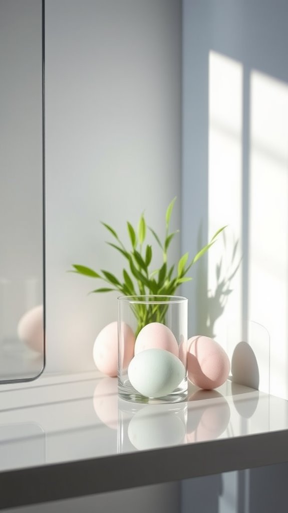 colorful eggs in jars