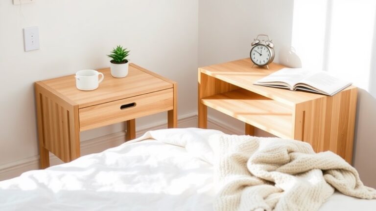 crafting minimalist bedside tables