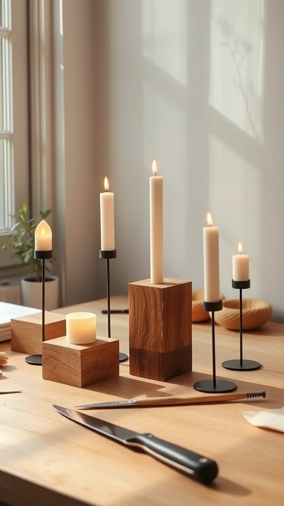 creating a custom candle holder