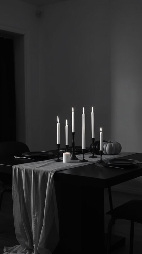 eerie illuminated candle displays