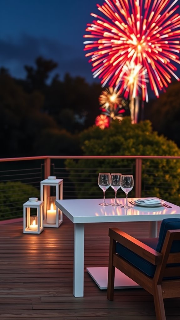 elegant fireworks observation spot