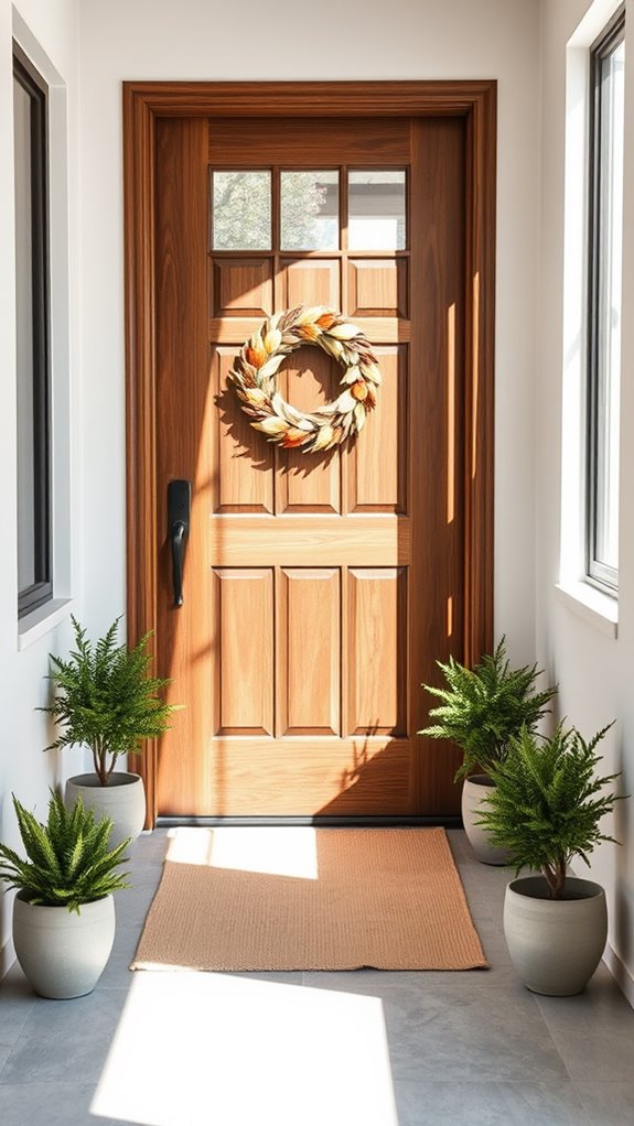 entrance for friendly greetings