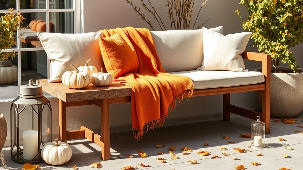 fall patio minimalist decor
