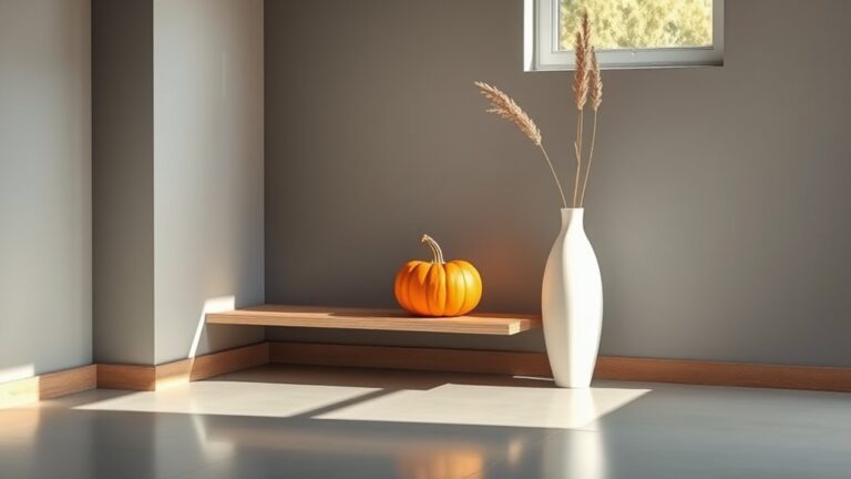 minimalist autumn garage decor