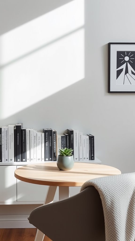 minimalist book nook care
