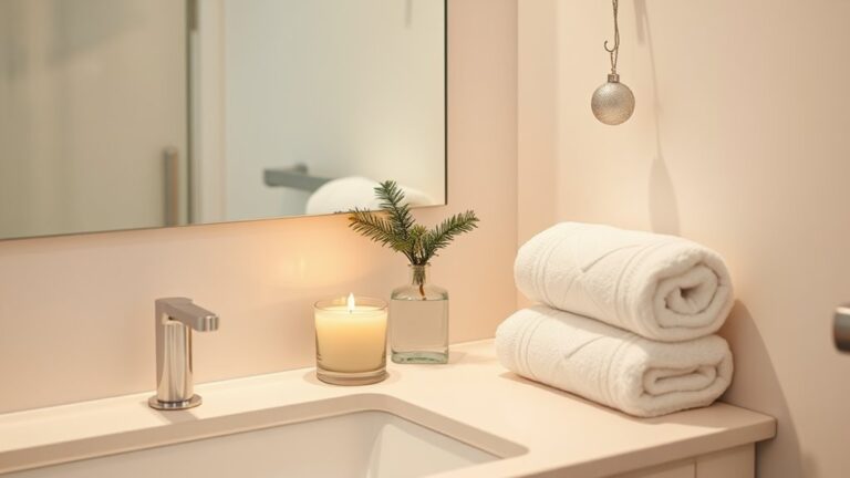 minimalist christmas bathroom decor