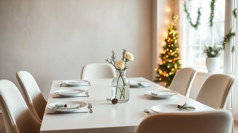 minimalist christmas dining decor