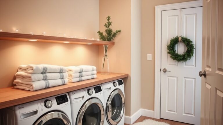 minimalist christmas laundry decor