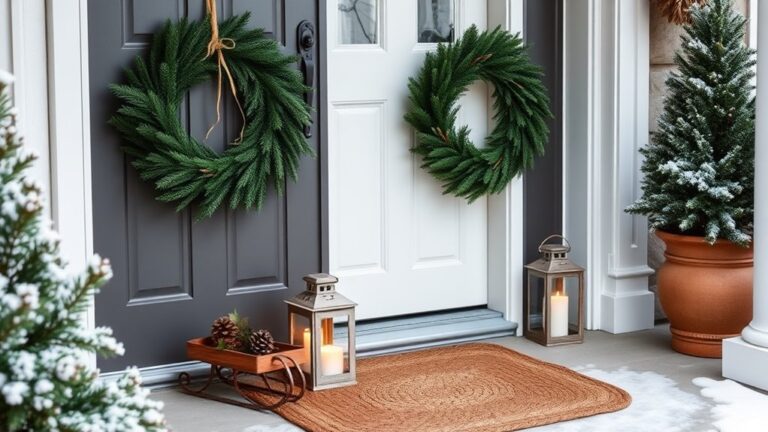 minimalist christmas porch decor
