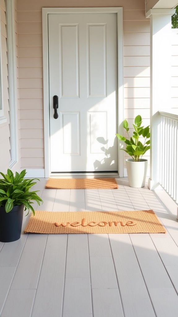 minimalist design welcome mat