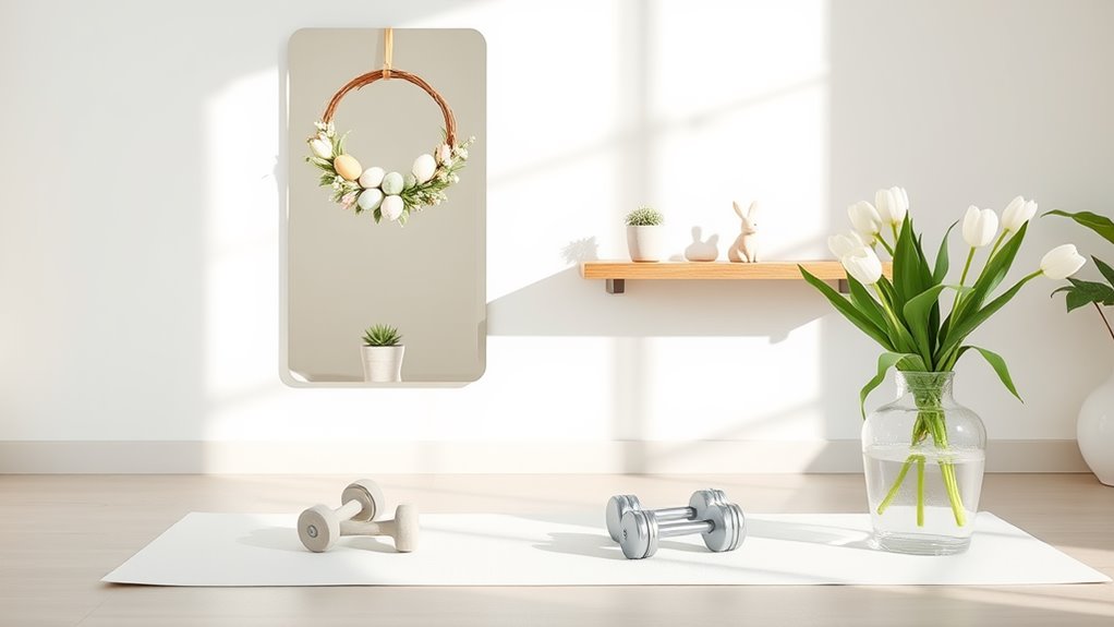 minimalist easter gym decor