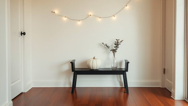 minimalist halloween entryway decor