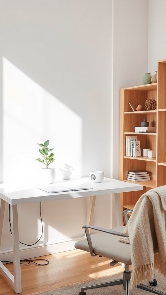 minimalist home office organization