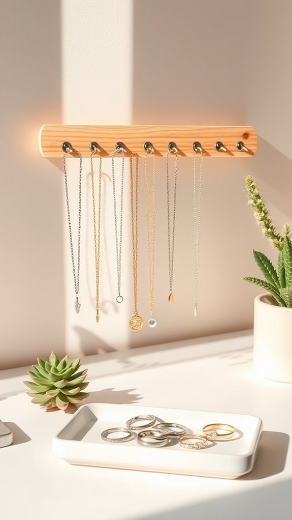 minimalist jewelry storage solution