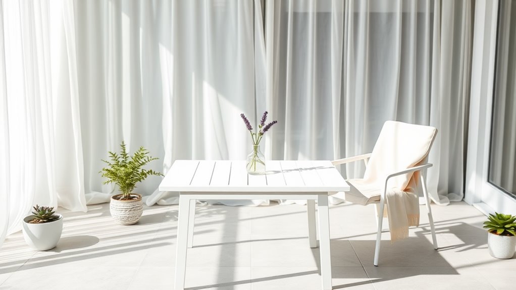 minimalist spring patio decor