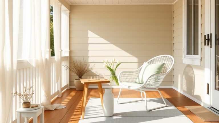 minimalist spring porch decor