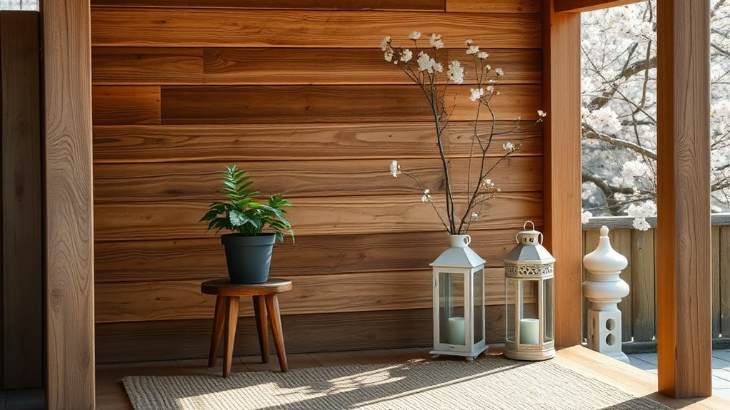 minimalist spring shed decor