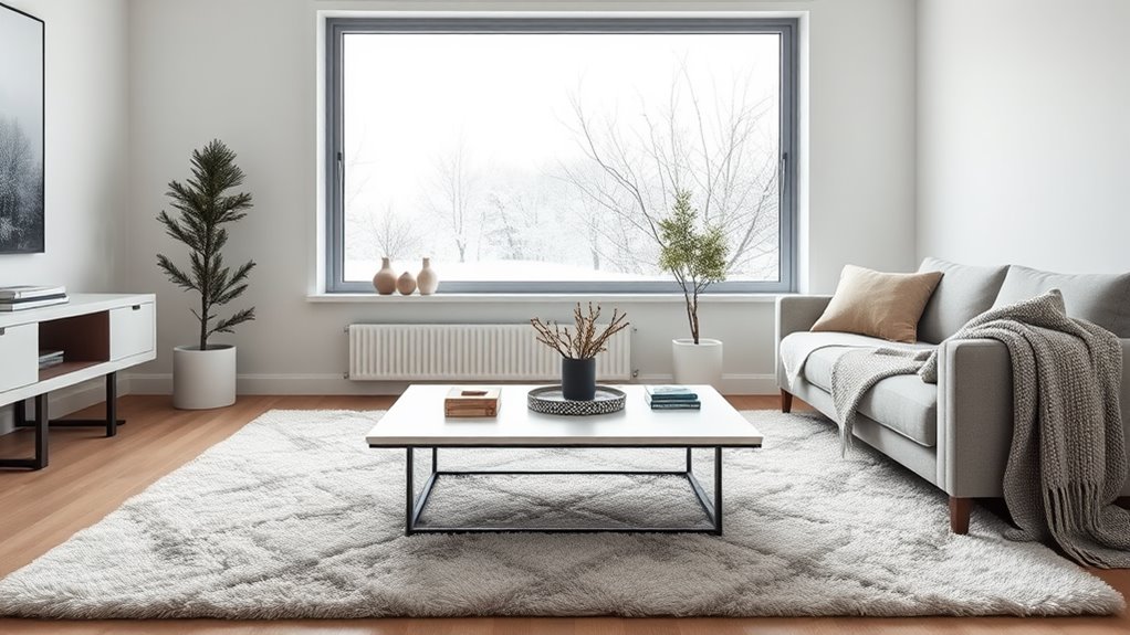 minimalist winter game room
