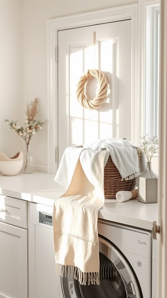 neutral holiday table linens