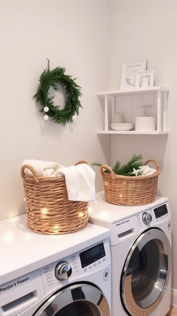 organize with festive baskets