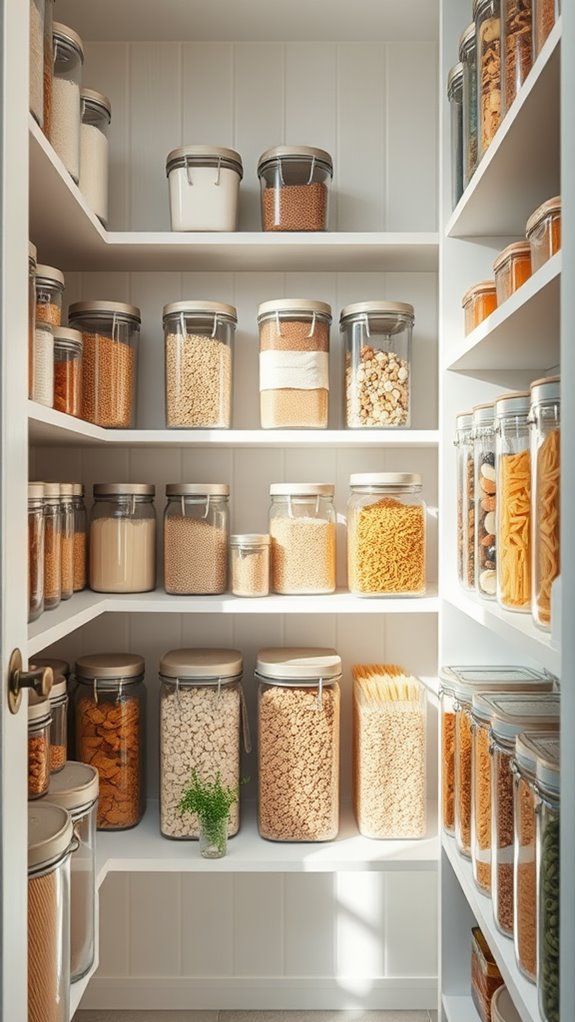 organize with transparent bins