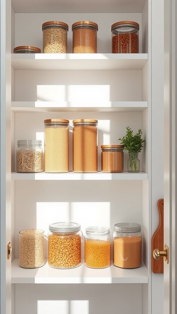 organize with transparent bins