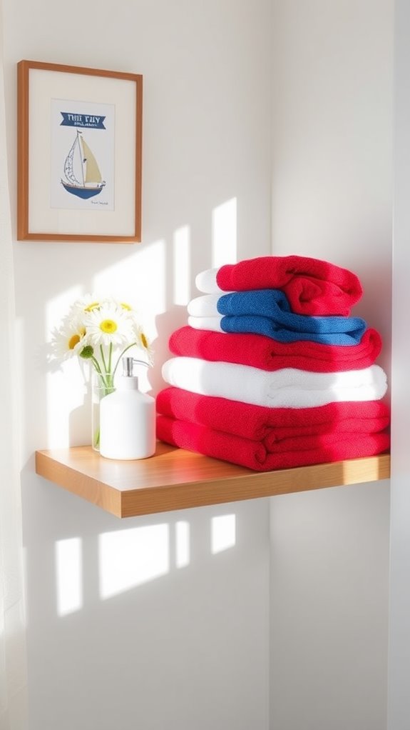 patriotic colored towels set