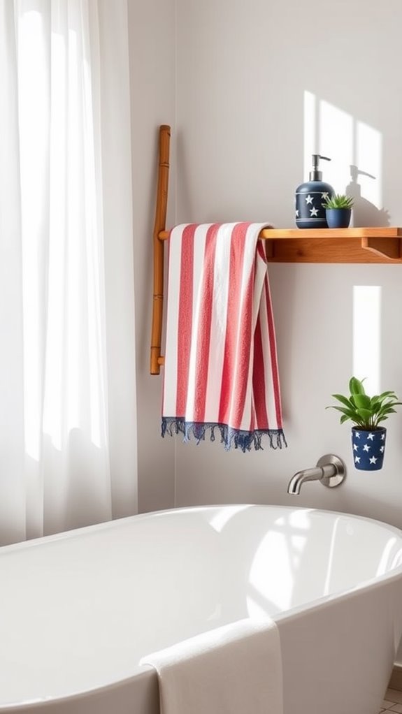 patriotic themed bathroom decor