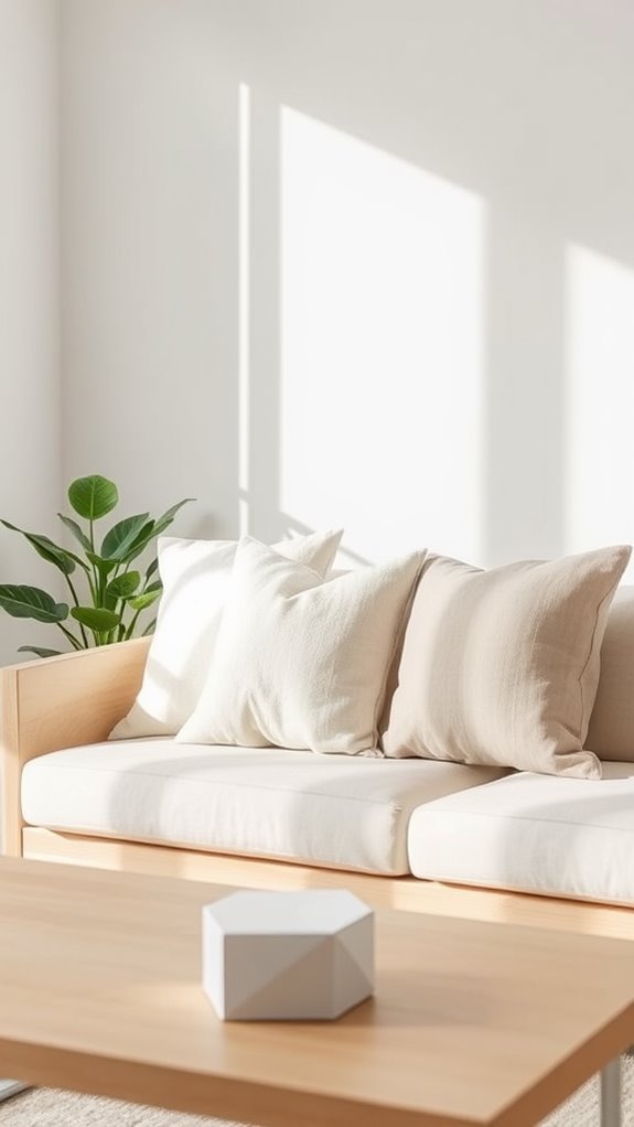 pillow arrangement for aesthetics